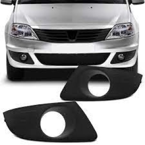 MOLDURA FAROL AUXILIAR LOGAN 10/11/12/13/14 COM FURO ESQUERDO