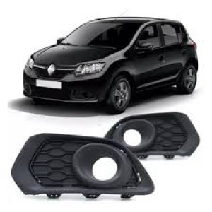 MOLDURA FAROL AUXILIAR SANDERO 15/16/17/18/19 COM FURO DIREITO