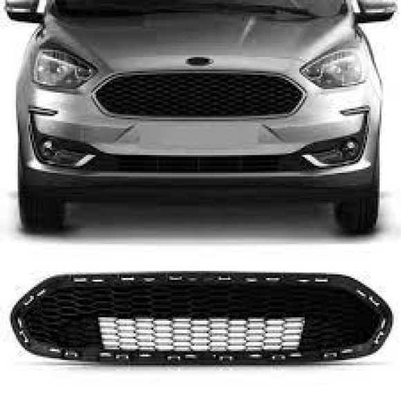 GRADE KA HATCH 19/20/21 PRETA COM MOLDURA PRATA