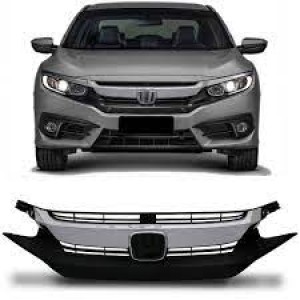 GRADE CIVIC 17/18/19/20/21 PRETA COM FRISO CROMADO