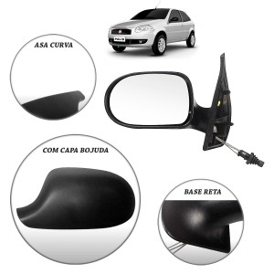 RETROVISOR PALIO 11/ 2P STRADA C/C PE QUADRADO LE