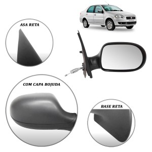 RETROVISOR  PALIO 11/ 4P C/C ATRACTIVE PE QUADRADO LE