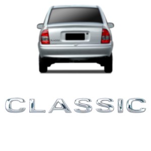 EMBLEMA (CLASSIC) CORSA CLASSIC 04/07 CROMADO (GRANDE)