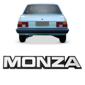 EMBLEMA (MONZA) 82/90 CINZA COM FUNDO PRETO