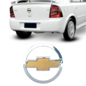 EMBLEMA (GRAVATA) ASTRA 03/10 DOURADO E CROMADO (PORTA MALAS)
