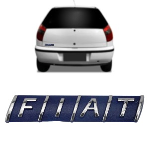 EMBLEMA (FIAT) PALIO 95/00 AZUL E CROMADO (PORTA MALAS)
