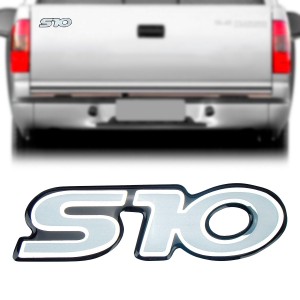 EMBLEMA (S10) GM S10 96/ PRATA E CONTORNO PRETO (RESINADO)