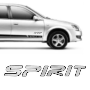 EMBLEMA (SPIRIT) GM TODOS 07/ PRATA E CONTORNO PRETO (RESINADO)