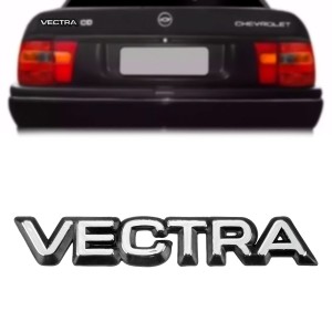 EMBLEMA (VECTRA) VECTRA 94/96 CROMADO COM FUNDO PRETO