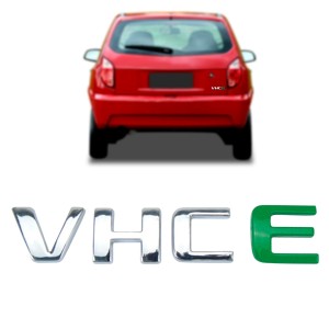 EMBLEMA (VHC-E) GM CELTA TODOS CROMADO COM E VERDE