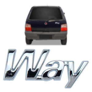 EMBLEMA (WAY) FIAT UNO WAY 07/09 CROMADO