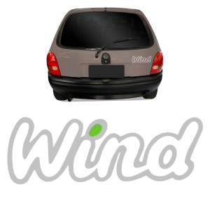 EMBLEMA (WIND) GM CORSA 94/96 COM CONTORNO CINZA PINGO VERDE