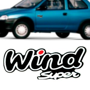 EMBLEMA (WIND SUPER) GM CORSA 94/96 PRETO E VERMELHO