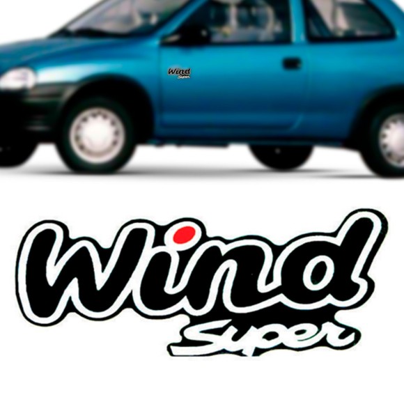 EMBLEMA (WIND SUPER) GM CORSA 94/96 PRETO E VERMELHO