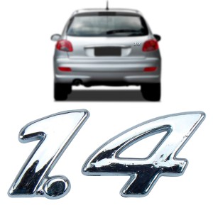EMBLEMA (1.4) PEUGEOT 206 04/10 207 09/15 CROMADO