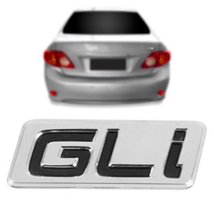 EMBLEMA (GLI) TOYOTA COROLLA 09/14 PRETO/ CROMADO