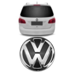 EMBLEMA (VW)  SPACEFOX TODOS CROMADO COM FUNDO PRETO (PORTA MALAS)