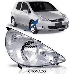 FAROL HONDA FIT 03/08 ESQ CROMADO