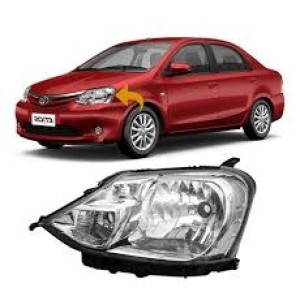 FAROL TOYOTA ETIOS 13/14/15/16/17/18 ESQ CARCAÇA  PRETA