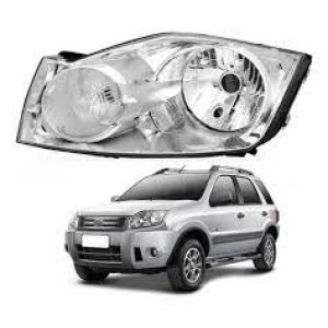FAROL FORD ECOSPORT 08/09/10/11/12 CROMADO ESQUERDO
