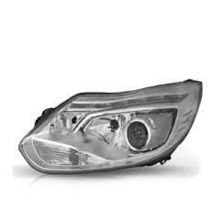 FAROL FORD FOCUS 14/15/16 CROMADO ESQUERDO