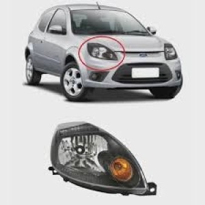 FAROL FORD KA 08/09/10/11/12/13 MASCARA NEGRA DIREITO