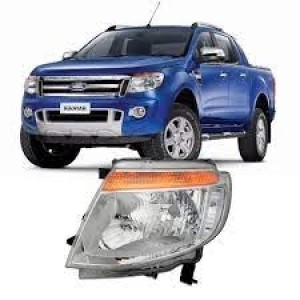 FAROL FORD RANGER 13/14/15 CROMADO ESQUERDO