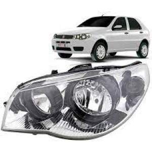 FAROL FIAT PALIO/SIENA/STRADA 04/15 CROM ARO PRETO ESQ
