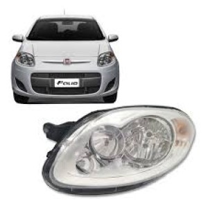 FAROL FIAT PALIO 12/13/14/15 CROMADO ESQUERDO