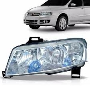 FAROL FIAT STILO 02/06 CROM SEM AUX PLUG QUADRADO ESQ