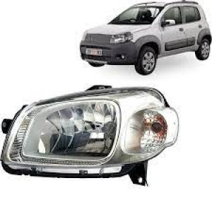 FAROL FIAT UNO VIVACE 11/12/13/14/15 CROMADO ESQUERDO