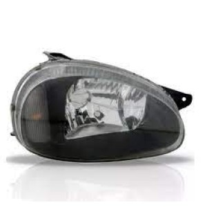 FAROL GM CORSA 00/10 CARCACA CINZA MASCARA NEGRA DIR