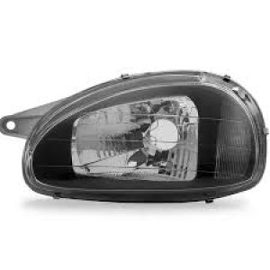FAROL GM CORSA 00/10 CARCACA CINZA MASCARA NEGRA ESQ
