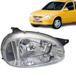 FAROL GM CORSA 00/10 CARCACA PRETA DIREITO