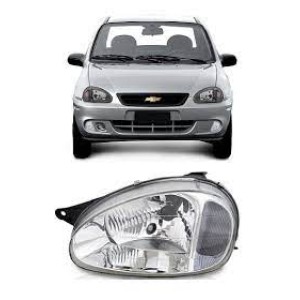 FAROL GM CORSA 00/10 CARCACA PRETA ESQUERDO