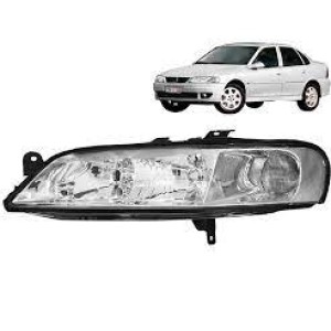 FAROL GM VECTRA 00/01/02/03/04/05/06 CROMADO ESQUERDO