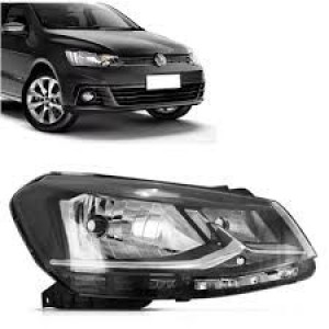 FAROL VW GOL/SAV/VOY G7 17/18/19 SIMPLES FRISO PRETO DIR