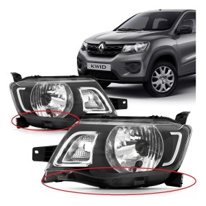 FAROL RENAULT KWID 17/20 ESQ MOLD PRETA