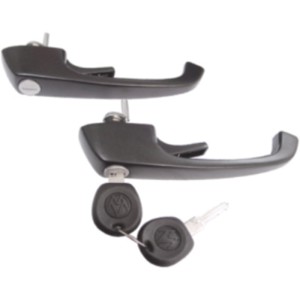 PAR DE MAÇANETA DA PORTA DIANTEIRA KOMBI 75-97 PRETA 20797