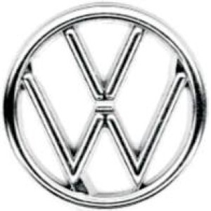 EMBLEMA ( VW ) CAPO FUSCA ANTIGO CROMADO