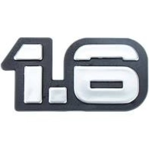 EMBLEMA (1.6) FORD CORCEL/BELINA/DEL REY/PAMPA CROMADO COM FUNDO PRETO