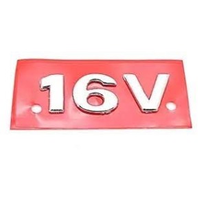 EMBLEMA (16V) VW GOL/ PARATI RETO PEQUENO LATERAL CROMADO