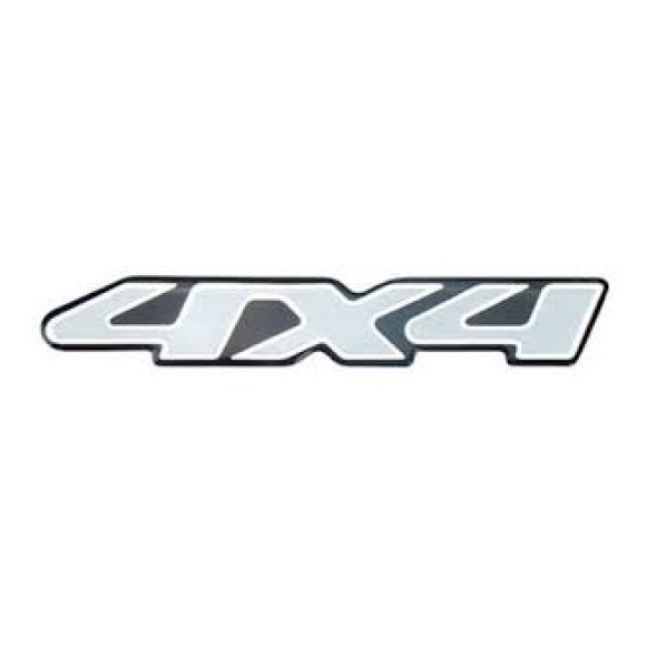 EMBLEMA (4X4) BLAZER/S10 96/00 PRATA E CONTORNO PRETO (RESINADO)