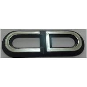 EMBLEMA (CD) GM OMEGA 92/96 CROMADO COM FUNDO PRETO
