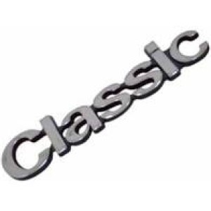 EMBLEMA (CLASSIC)  POLO 97/99 CROMADO COM FUNDO PRETO