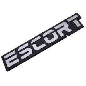 EMBLEMA (ESCORT) FORD ESCORT 94/97 CINZA COM FUNDO PRETO