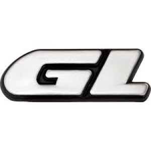 EMBLEMA (GL) GOL/VOYAGE/PARATI/SANTANA 90/96 CINZA COM FUNDO PRETO