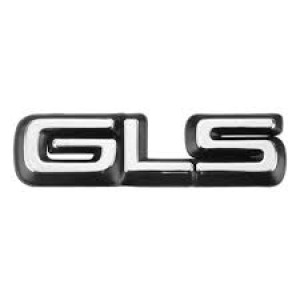 EMBLEMA (GLS) OMEGA GLS 92/96 CROMADO COM FUNDO PRETO