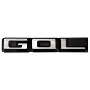EMBLEMA (GOL) VW GOL 84/90 CROMADO COM FUNDO PRETO