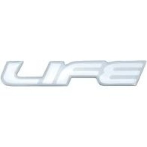 EMBLEMA (LIFE) CORSA/CELTA 03/06 TRANSPARENTE E CONTORNO PRATA (RESINADO)